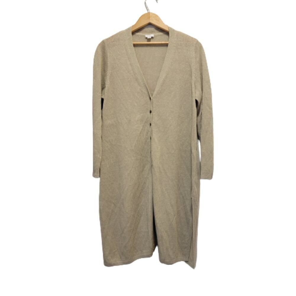 J. Jill Linen Cardigan Tan Size MP Y2K